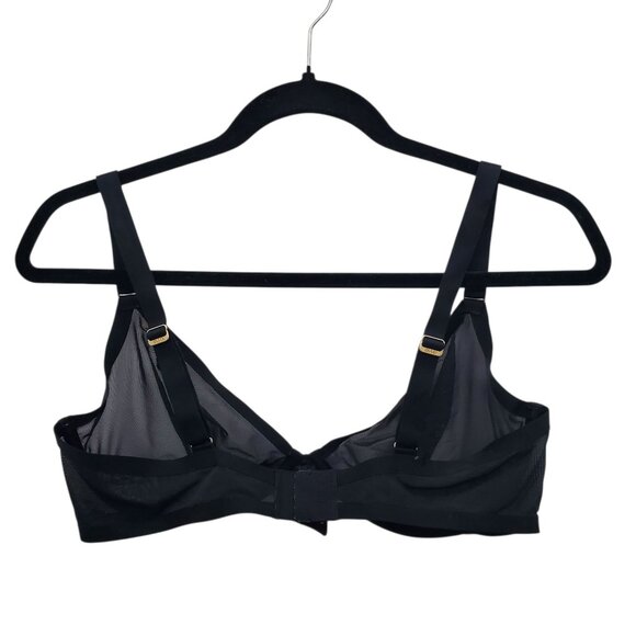 CUUP The Plunge Mesh Black Fully Sheer Unlined Underwire Bra Size 34E - Picture 4 of 4